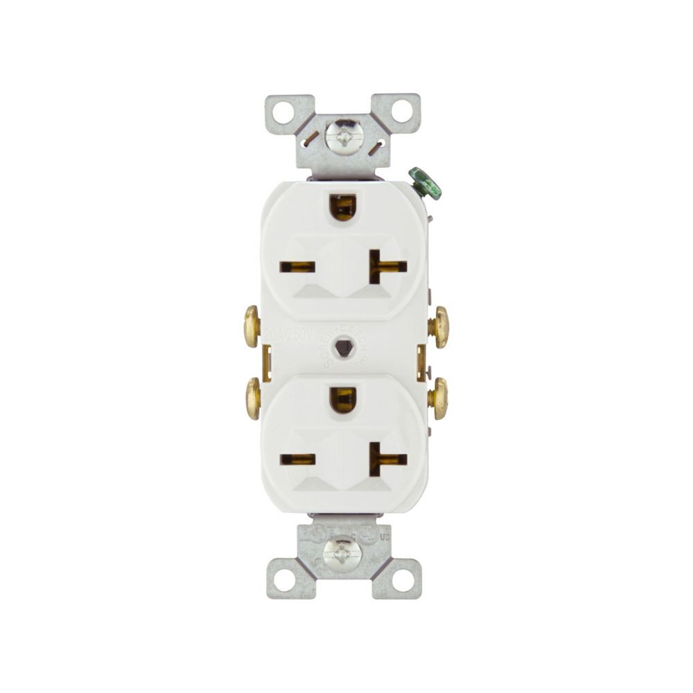 RECEPTACULO DUPLEX BCO 2P3H 20A 250V NEMA 6-20R