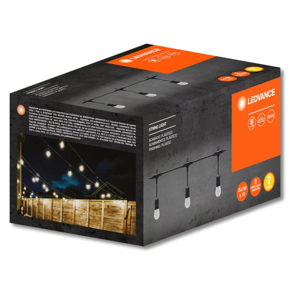LEDVANCE STRING LIGHT 10XE27 IP44 2700 K  LAMPARAS INCLUIDAS