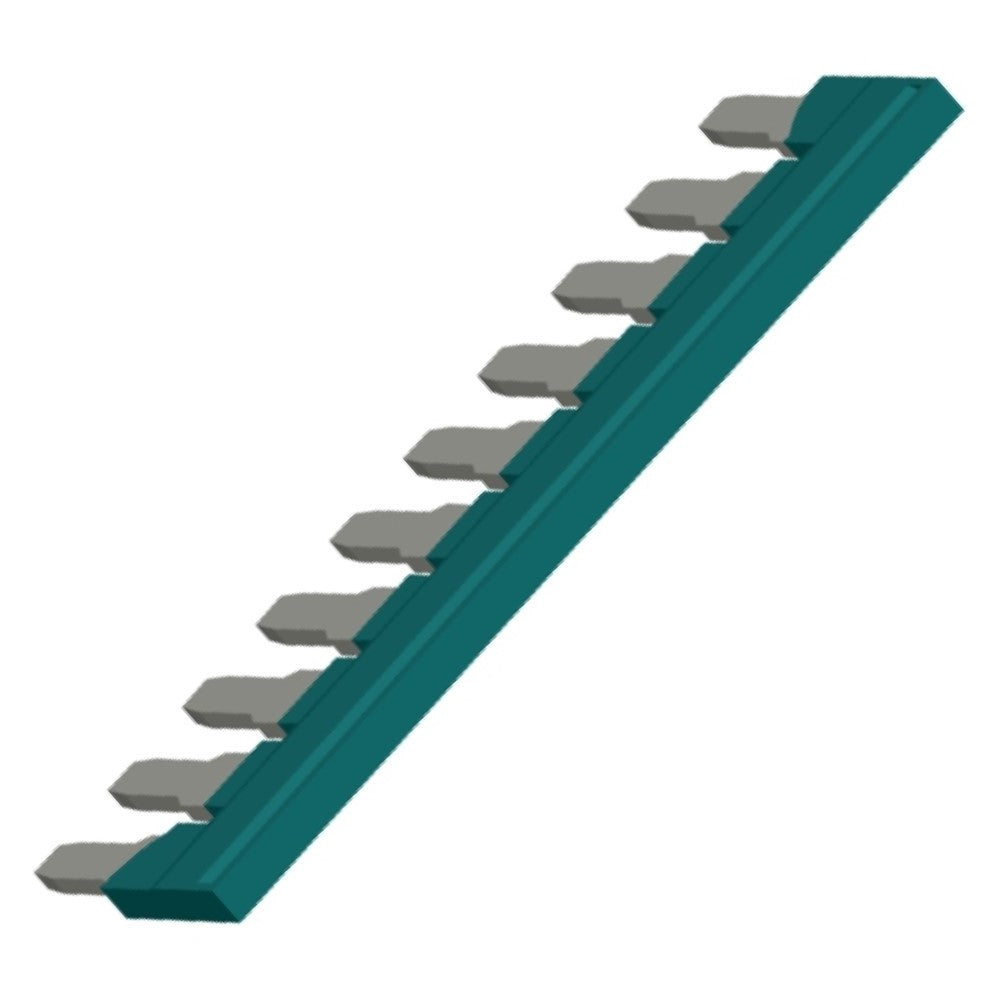CONECTOR PUENTE PARA BORNES CON 8.2 MM DE ANCHURA PARA EL PUENTEO TRANSVERSAL EN EL CENTRO DEL BORNE DE 10 POLOS AZUL PETROLEO