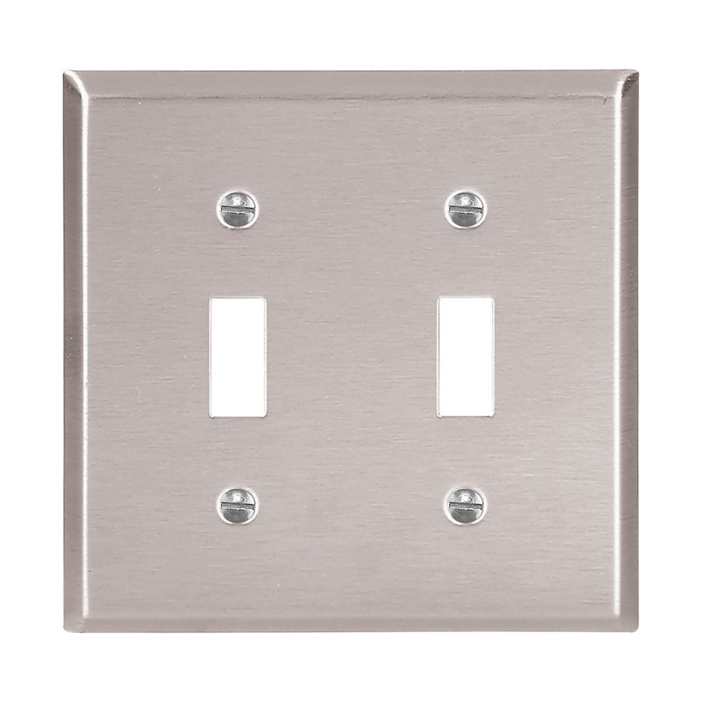 PLACA 2G TOGGLE STD ACERO INOXIDABLE ARROW HART
