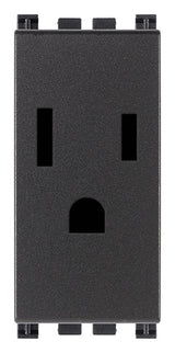 TOMACORRIENTE 2P+T 15A/127V. 1 MOD. USA GRIS ARKE VIMAR