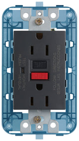 TOMACORRIENTE 2P+T 15A/127V. 3 MOD. GFCI USA GRIS ARKE VIMAR