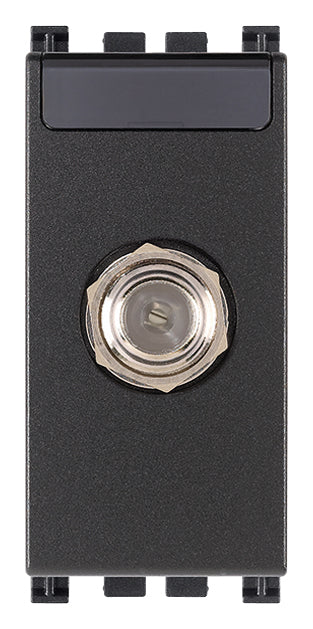TOMA COAXIAL 1 MOD. CON CONECTOR HEMBRA TIPO F GRIS 2400MHZ ARKE VIMAR
