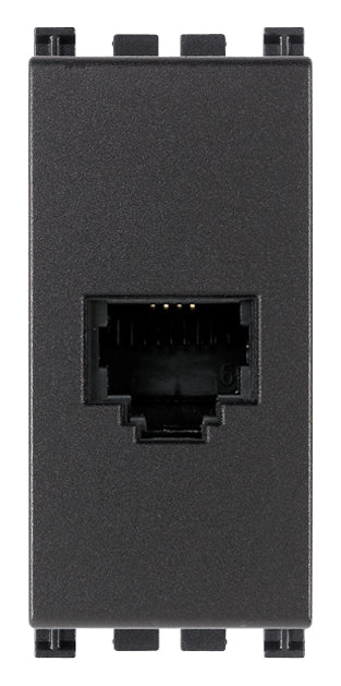 TOMA TELEFONICA RJ11 1 MOD. 6 POSICIONES 4 CONTACTOS GRIS ARKE VIMAR