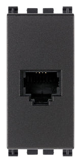 TOMA TELEFONICA RJ11 1 MOD. 6 POSICIONES 4 CONTACTOS GRIS ARKE VIMAR