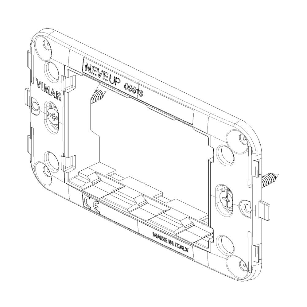 SOPORTE 3 MOD. CON TORNILLOS PARA CAJA EMPOTRABLE 3 MOD. ARKE VIMAR
