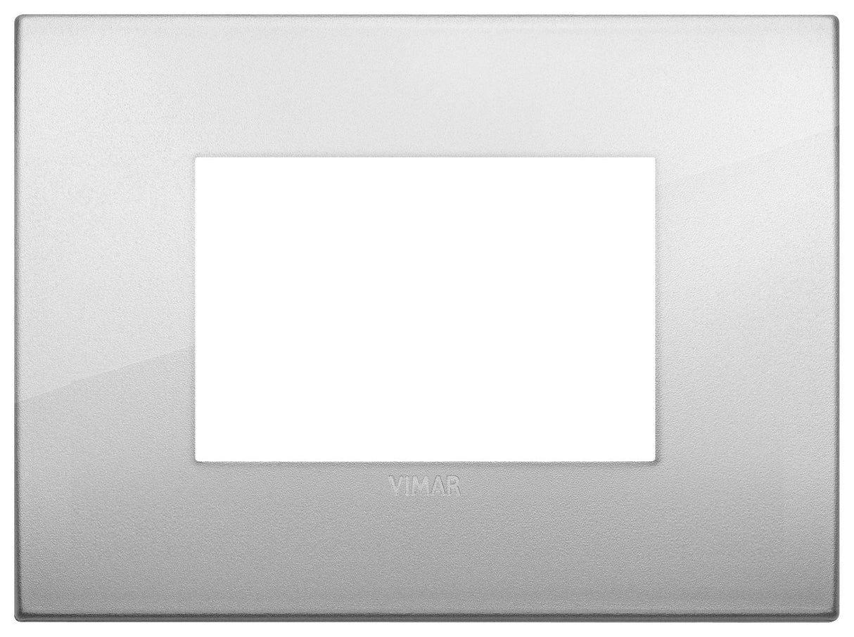 PLACA CLASSIC 3 MOD. METAL PLATA ARKE VIMAR