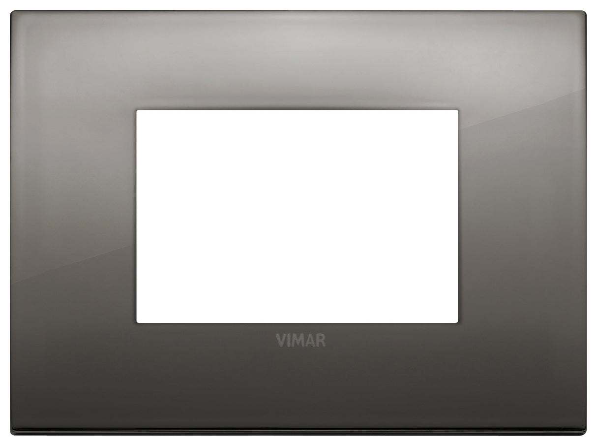PLACA CLASSIC 3 MOD. METAL NEGRO CROMO ARKE VIMAR