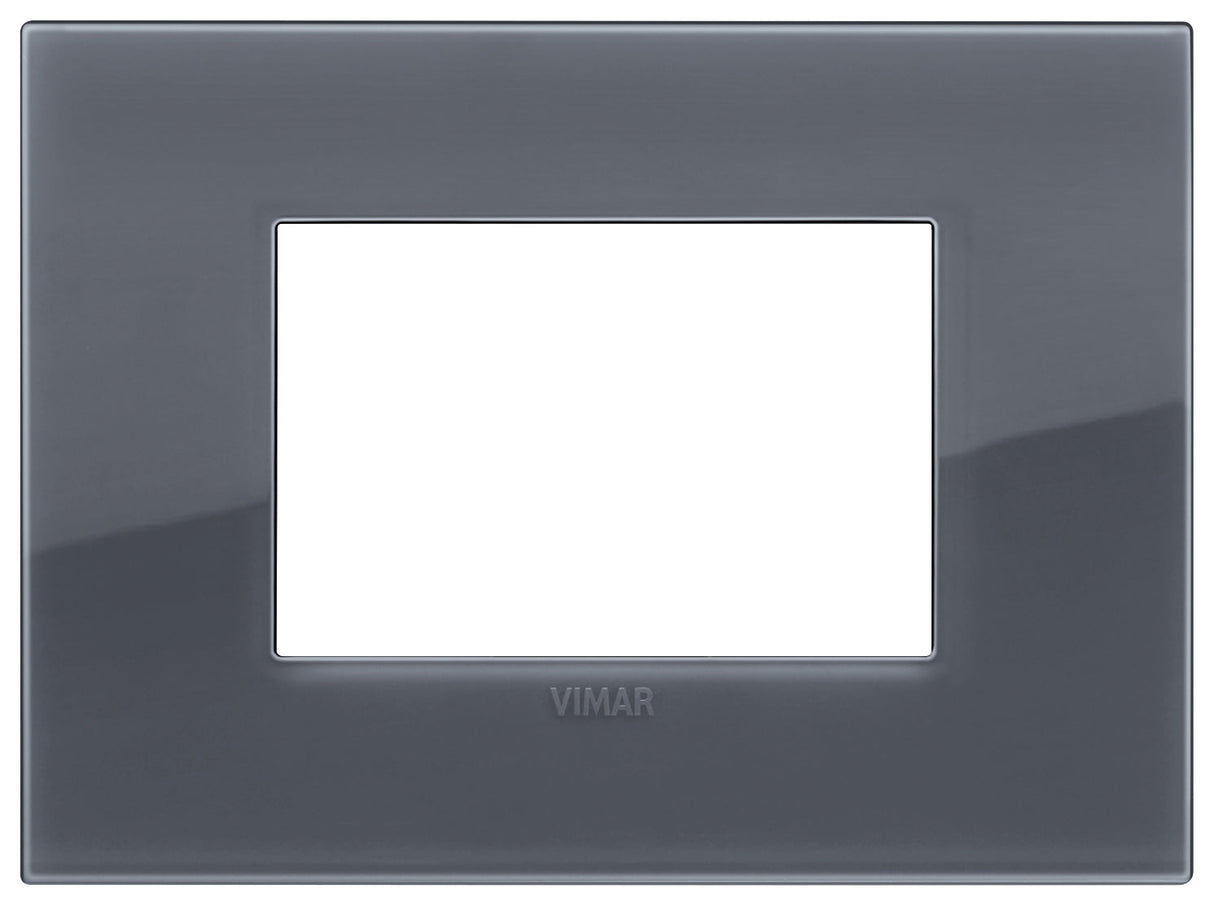 PLACA CLASSIC 3 MOD. TECNOPOLIMERO REFLEX GRIS HUMO ARKE VIMAR