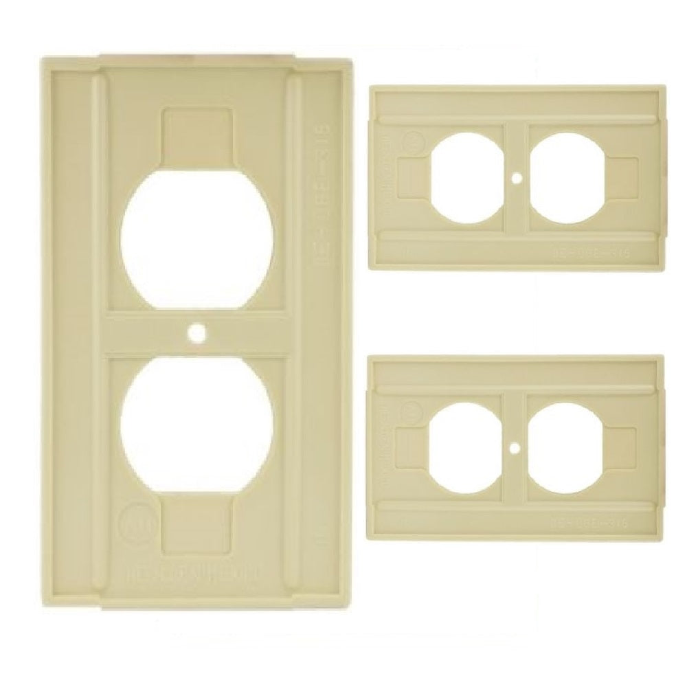 PLACA BAQ.P/RECEPTACULO DOBLE MARFIL 100 WD92101 ARROW HART
