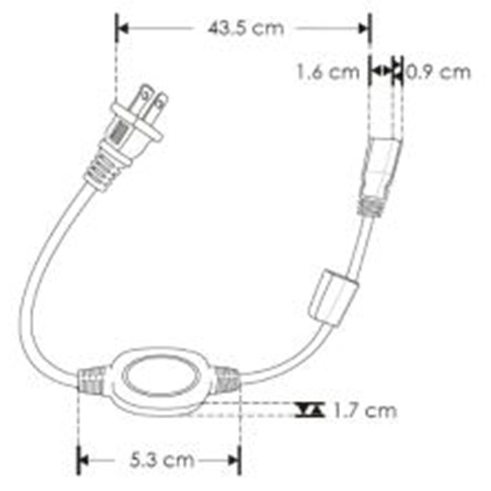 CONECTOR DE PLASTICO  PARA TIRA  DE LED  AC2835 O AC5050 MAX 50M DE TIRA  127VCA  IP65