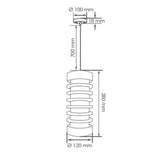 CANDIL COLGANTE CON REJILLA METALICA 60W. ***ADIR***