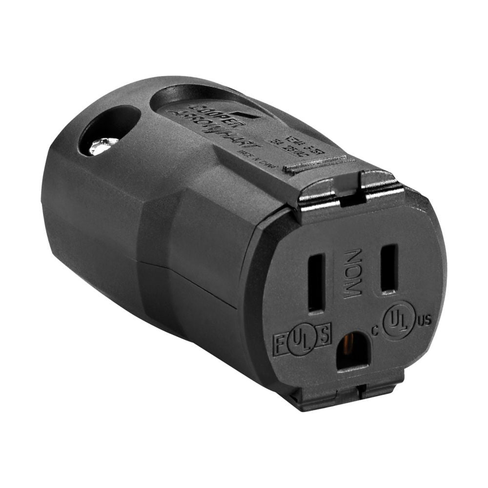 CONECTOR 15A 125V 2P3W STR QUICKGRIP NEGRA *** LEV721 ***