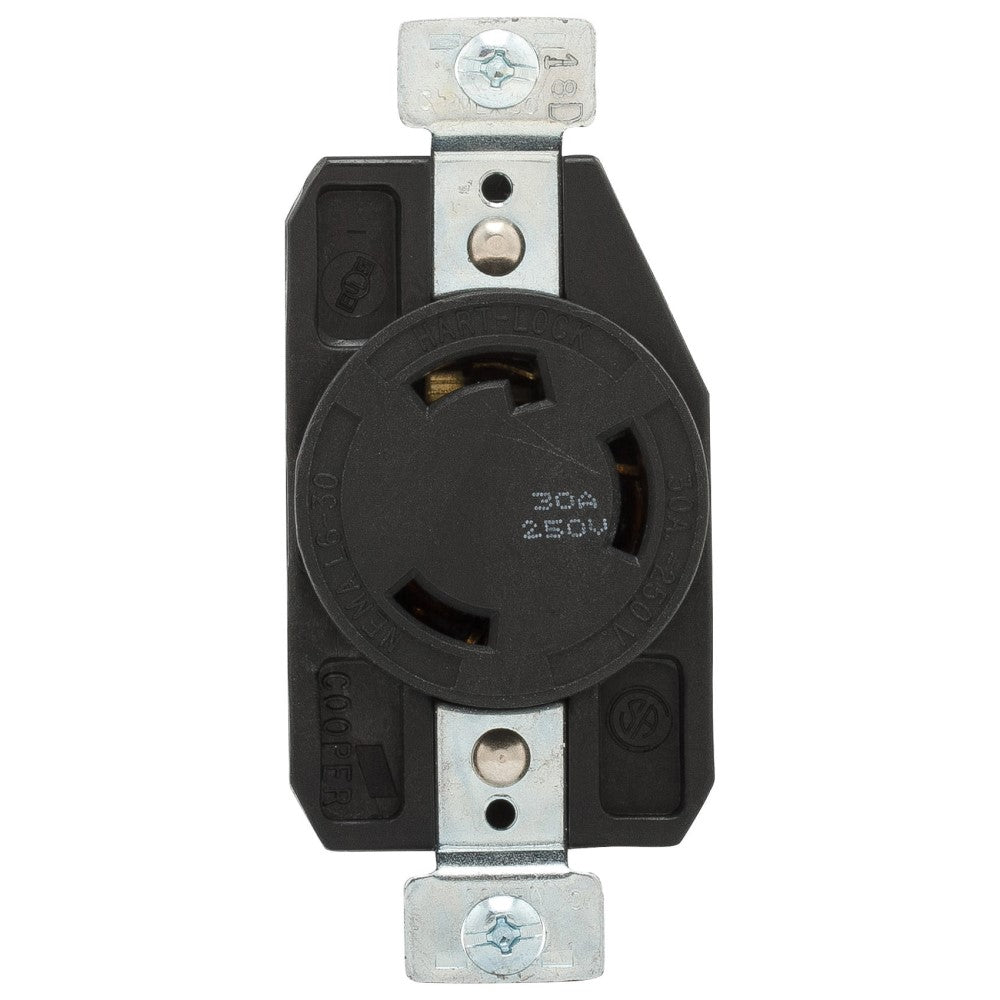 RECEPTACULO SENCILLO HART-LOCK 2P 3H 30A 250VCA NEMA L6-30 GRADO INDUSTRIAL AHCL630R *** OFRECER 02620-000 ***