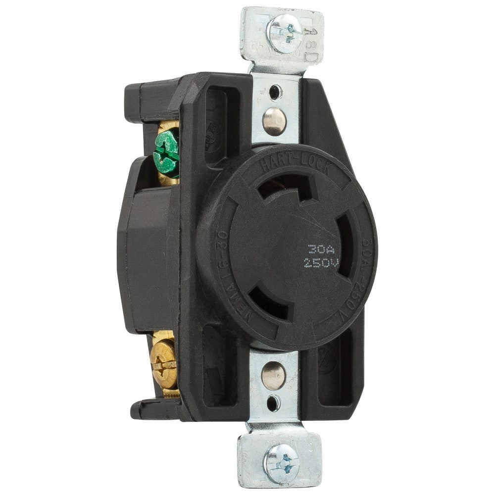 RECEPTACULO SENCILLO HART-LOCK 2P 3H 30A 250VCA NEMA L6-30 GRADO INDUSTRIAL AHCL630R *** OFRECER 02620-000 ***