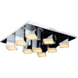 PLAFON CUADRO DE CRISTAL 9 LUCES IIDSA