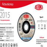DISCO SUPER PRECISO PARA CORTE DE ACERO INOXIDABLE A46TBF INOX EASY CUT 4-1/2X0040X7/8 115X1X22.23 MCA AUSTROMEX