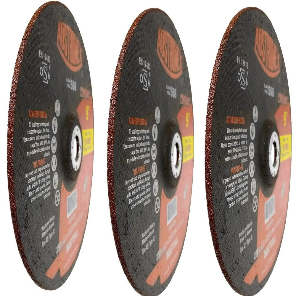 DISCO CON CENTRO DEPRIMIDO PARA CORTE DE METAL A24Q4BFP 9X1/8X7/8 (230X3.2X22.23) MCA AUSTROMEX