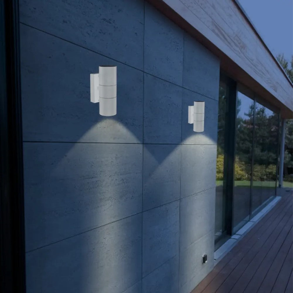 LUMINARIO INCANDESC. MURO EXTERIOR CUBIERTO  127V 50-60HZ 2XGU10 C. BLANCO TECNOLED