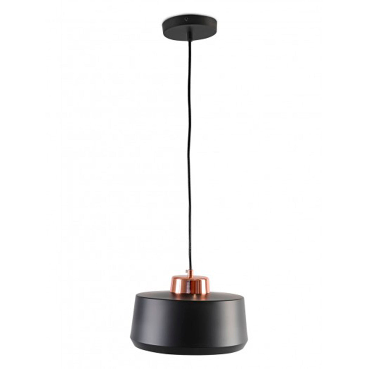 LUM TECHO SUSPENDIDO 40W MAX E27 NEGRO CALUX