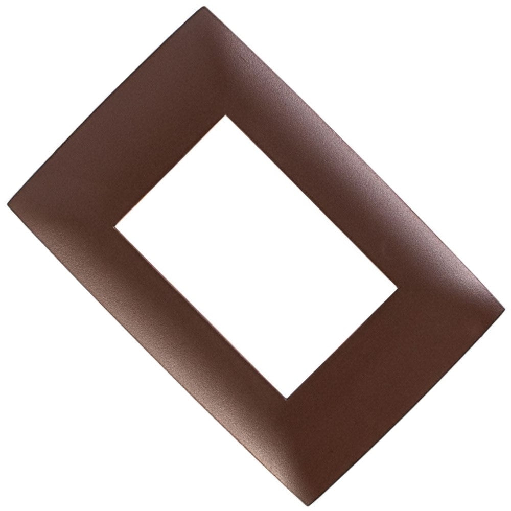 PLACA CIEN A COLOR 3 MODULOS COLOR CHOCOLATE MATE LEVITON
