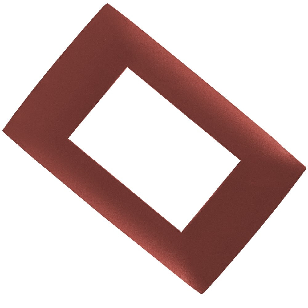 PLACA CIEN A COLOR 3 MODULOS COLOR ROJO MATE LEVITON