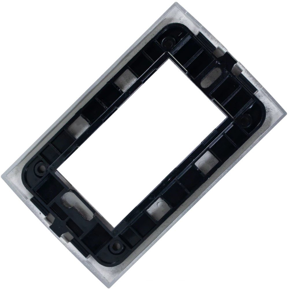 PLACA CIEN A COLOR 3 MODULOS COLOR GRIS MATE LEVITON