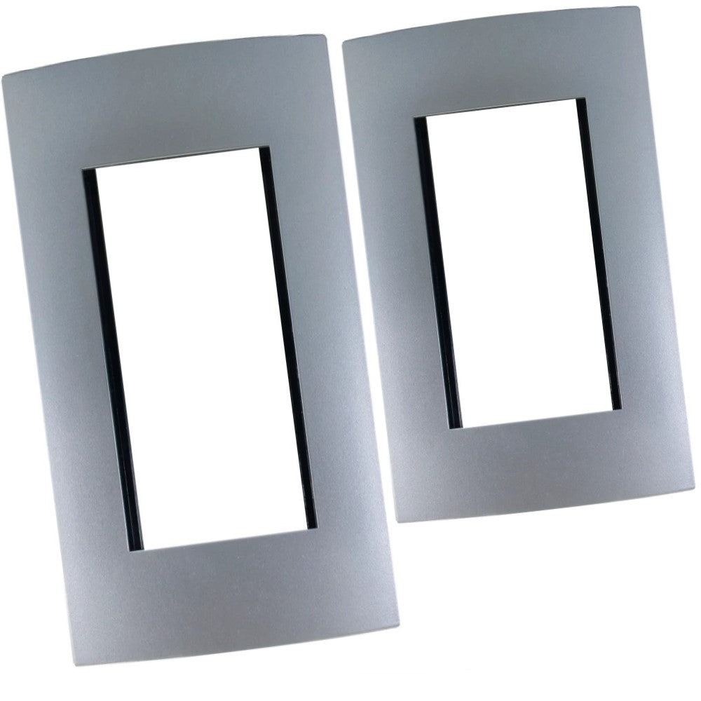 PLACA CIEN A COLOR 3 MODULOS COLOR GRIS MATE LEVITON