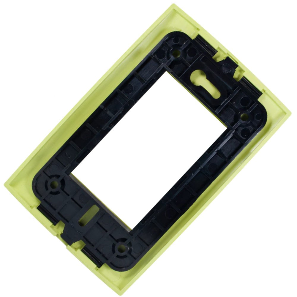 PLACA CIEN A COLOR 3 MODULOS COLOR VERDE MATE LEVITON