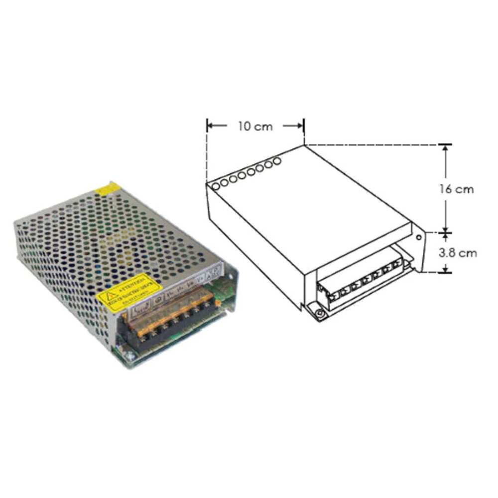 FUENTE DE PODER CONMUTADA PARA TIRA EXTRAPLANA 100W 110-220V CA IP 20