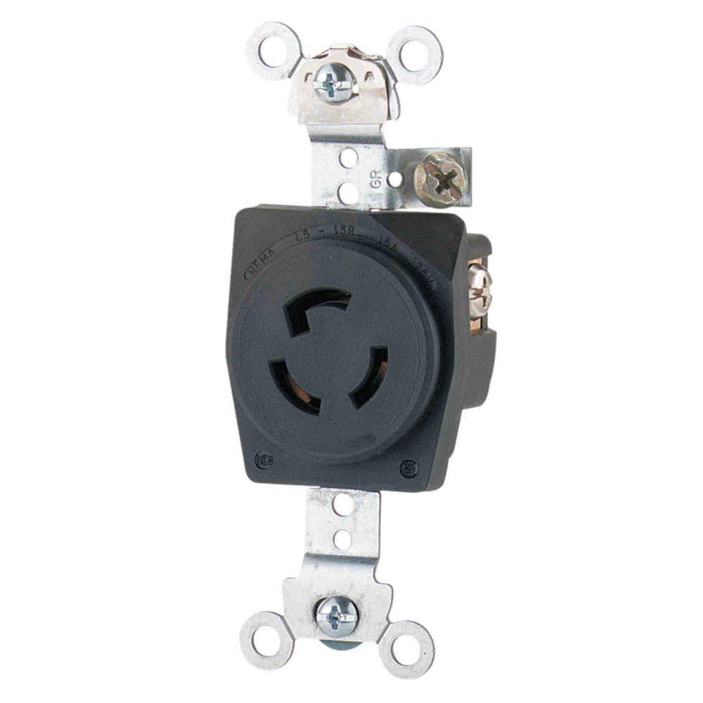 RECEPTACULO SENCILLO "HART-LOCK" 2P 3H 125VCA NEMA