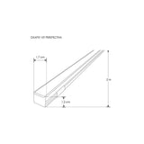KIT PERFIL P/TIRA EXTRAPLANA LED C/CEJA (PERFIL RECT ALUMINIO 2M + MICA DIFUSA 2M + 2 TAPAS LAT +  2 GRAPAS DE EMP/SOB IP20) ILUMILEDS
