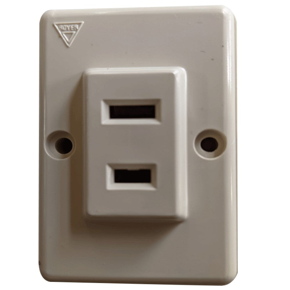 CONTACTO SENCILLO PLANO MARFIL WD0182 ROYER
