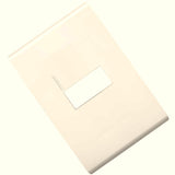 PLACA DE 1 MODULO CON CHASIS DE RESINA, COLOR MARFIL