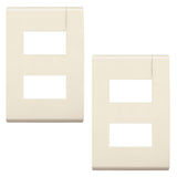 PLACA DE 2 MODULOS CON CHASIS DE RESINA, COLOR MARFIL