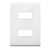 PLACA DE 2 MÓDULOS CON CHASIS DE RESINA COLOR BLANCO