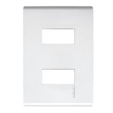 PLACA DE 2 MÓDULOS CON CHASIS DE RESINA COLOR BLANCO