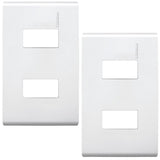 PLACA DE 2 MÓDULOS CON CHASIS DE RESINA COLOR BLANCO