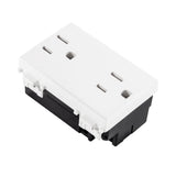 CONTACTO DÚPLEX ESTEVEZ ALPHA 2 POLOS CON TIERRA 3 MÓDULOS BLANCO