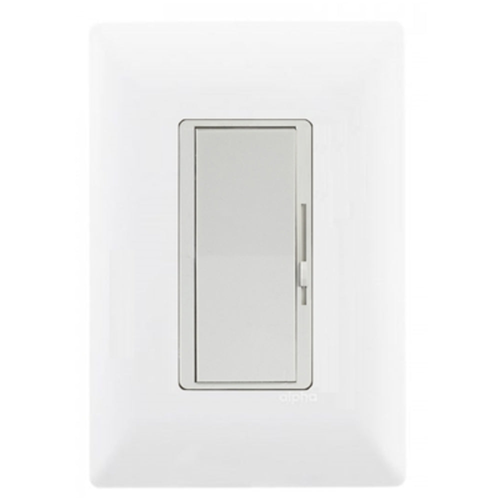 ATENUADOR DE LUZ ESTEVEZ ALPHA CON BOTÓN BASCULANTE Y CONTROL DESLIZABLE BLANCO