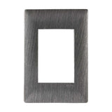 PLACA ESTEVEZ ALPHA 3 MÓDULOS ACERO OSCURO