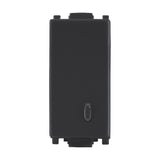 APAGADOR SENCILLO ESTEVEZ ALPHA CON PILOTO LED NEGRO