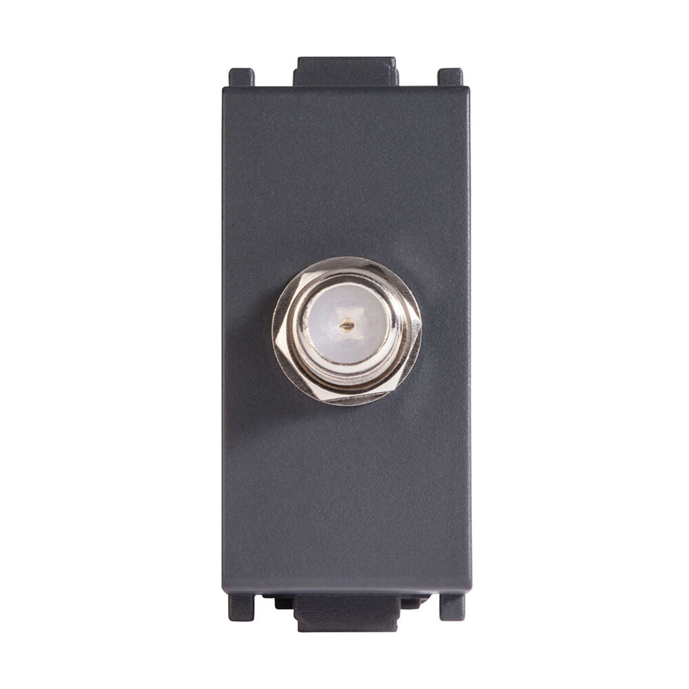 TOMA COAXIAL DE TV ESTEVEZ ALPHA NEGRO