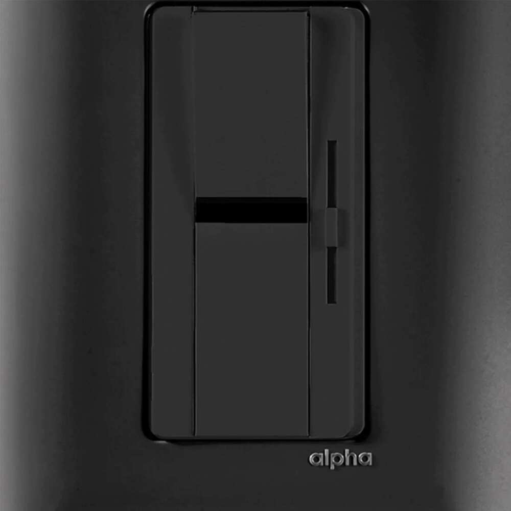 ATENUADOR DE LUZ ESTEVEZ ALPHA CON BOTÓN BASCULANTE Y CONTROL DESLIZABLE NEGRO