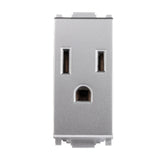 CONTACTO ESTEVEZ ALPHA 2 POLOS CON TIERRA 1 MÓDULO PLATA