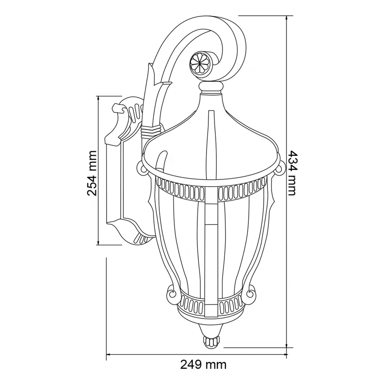 FAROL DE EXTERIOR SEGOVIA TECNOLITE PARA SOBREPONER 20W BASE E27