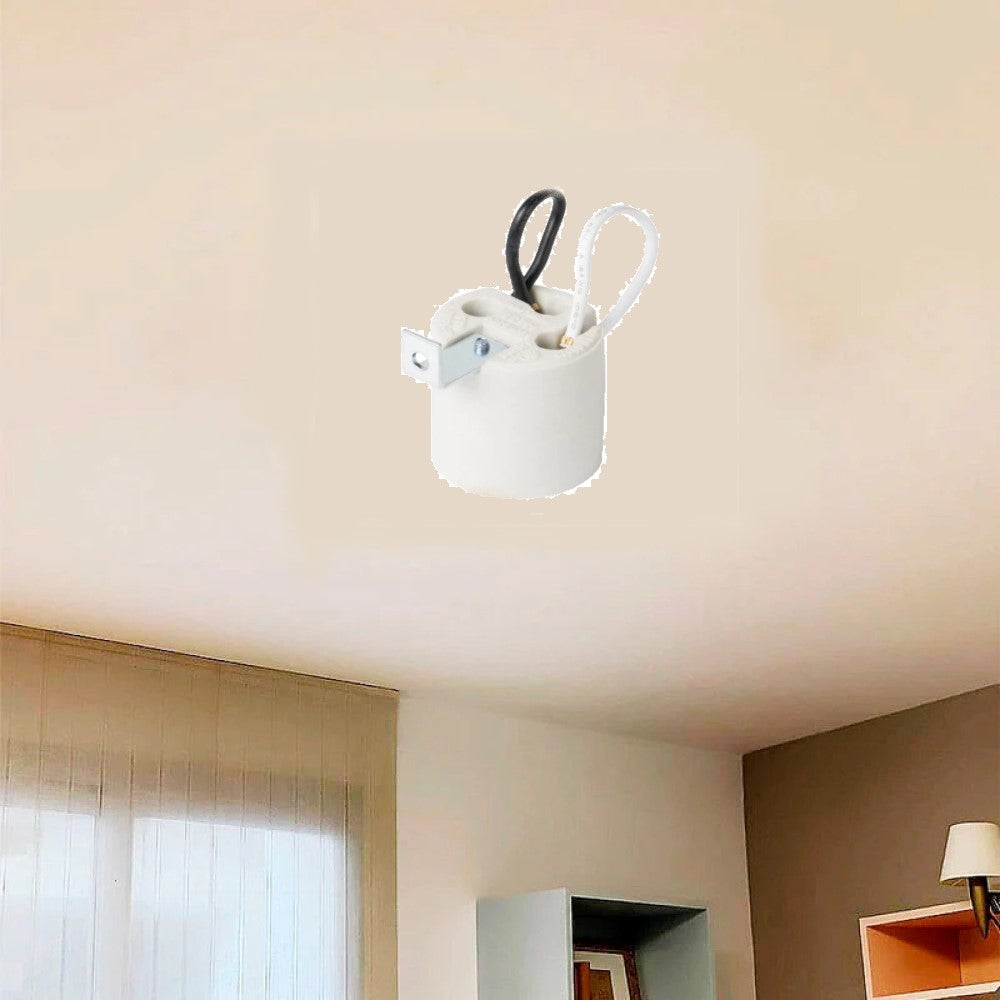 PORTALAMPARA CON HERRAJE PARA NIPLE (ESCUADRA) E-26 250V 660W SP-603L