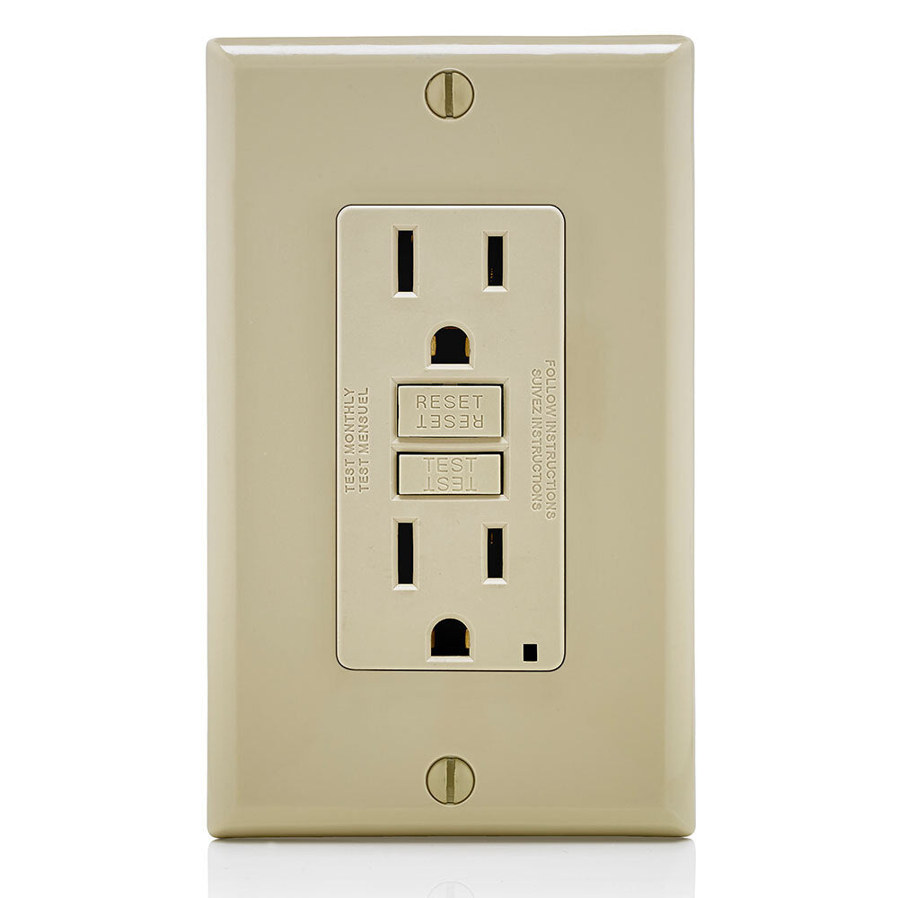 CONTACTO DUPLEX C/INT. DE CIRCUITO FALLA A TIERRA SMATLOCK 15A-127V MARFIL
