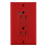 RECEPTACULO DUPLEX GRADO HOSPITAL SMARTLOCK GFI C/TAPA 15A ROJO