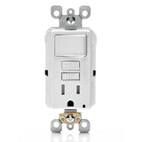 RECEPTACULO SENCILLO DECORA GFCI TAMPER RESISTANT C/INT. 1P 15A125V BCO INCLUYE PLACA